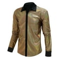 thumbnail image 5 of pstuiky camisetas de manga larga para hombre, Camisa de manga larga con cuello vuelto para hombre, estilo informal, color liso, para discoteca top de hombre xxl, 5 of 5