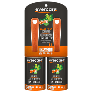 Evercare Gain Scented Lint Roller Twin Pack, 180 Sheets