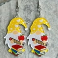 thumbnail image 6 of Back to School Acrylic Multicolor Palette Pencil Books Teacher Earrings, 6 of 7
