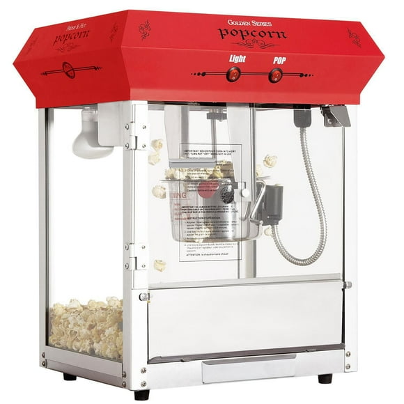 Machine à popcorn de comptoir 4oz, Série Golden de Bullseye Popcorn Rouge