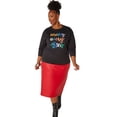 thumbnail image 4 of Ashley Stewart Women's Plus Size Merry Everything Embroidered Sweatshirt, Black, 4 of 4