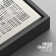 thumbnail image 4 of IDEA4WALL Framed Canvas Print Wall Art Set Mid-Century Color Block Black Stripe Collage Abstract Shapes Minimalism Boho Decorative for Living Room, Bedroom, Office - 16"x24"x3 Black, 4 of 5