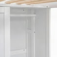 thumbnail image 4 of White Wood Twin Size Loft Bed Offering Multiple Storage Shelves & a Spacious Wardrobe, 4 of 15
