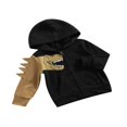 thumbnail image 2 of POINTERTECK Infant Boys Color Block Hooded Sweatshirt Kids Dinosaur Pattern Long Sleeve Zipper Cardigan with Pockets, 2 of 6