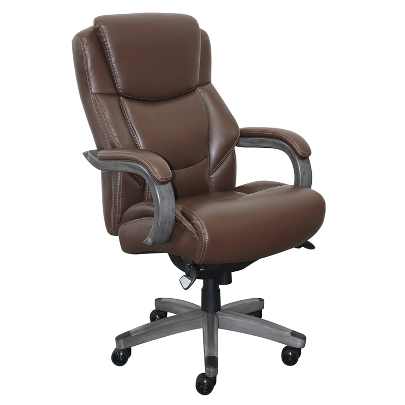 La-Z-Boy Delano Executive Office Chair Chestnut Brown Bonded Leather