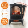 thumbnail image 2 of Lifesmart 1500W Infrared Quartz Stove Heater with 3-Sided View | Realistic Flame With or Without Heat | Remote | Timer | Digital Thermostat | Heating for Living Room, Bedroom, Basement | HT1109, 2 of 10