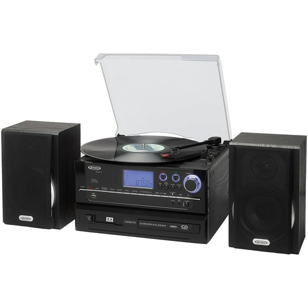 JENSEN JTA990 3Speed Stereo Turntable CD Recording System with