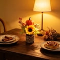 thumbnail image 5 of Racsoh Artificial Maple Leaf Pumpkin Potted Plants, Mini Fall Faux Sunflower Greenery Ornament, Realistic Thanksgiving Decoration, for Desktop Office Decor (C), 5 of 7