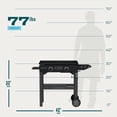 thumbnail image 4 of Charbroil® 28" Performance Series™ Propane Gas Griddle with Cart 2 Burner Flat Top Grill, Black, 4 of 9