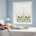thumbnail image 3 of Easter Window Privacy Film, Spring Botanical Rabbit Butterfly Floral Grey Plaid Static Cling UV Sun Blocking Heat Control Window Tint Day and Night, Non-Adhesive One Way Privacy Cover 17.7''x39.3'', 3 of 7
