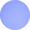 thumbnail image 1 of Ahgly Company Indoor Round Solid Blue Modern Area Rugs, 3' Round, 1 of 4