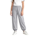 thumbnail image 2 of VEKDONE Toddler Boys Girls Joggers Kids Elastic Waist Baggy Sweatpants Breathable Relaxed Fit Everyday Casual School Play Bottoms, 2 of 9
