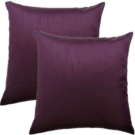 2 Pc 18 X 18 Inches Faux Silk Decorative Pillow Cover Throw
