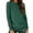 Army Green, variant on Hrsba Womens Long Sleeved Round Neck Top Solid Color Long Sleeve Layered Sleeve Pullover Base Top For Fall Winter
