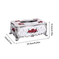 thumbnail image 2 of European Tissue Box, Napkin Dispenser With Floral Design, For Living Room Dining Table Ktv - White, 2 of 6