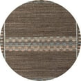 thumbnail image 1 of Ahgly Company Indoor Round Abstract Bakers Brown Abstract Area Rugs, 7' Round, 1 of 6