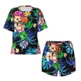 thumbnail image 4 of Lsque Colorful Flowers Women's Short-Sleeved Pajama Set - 2 Piece Soft and Lightweight Sleepwear Set-X-Large, 4 of 9