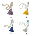thumbnail image 3 of Collar Decorativo Qarigey con Borla y cuentas azul oscuro, 3 of 6