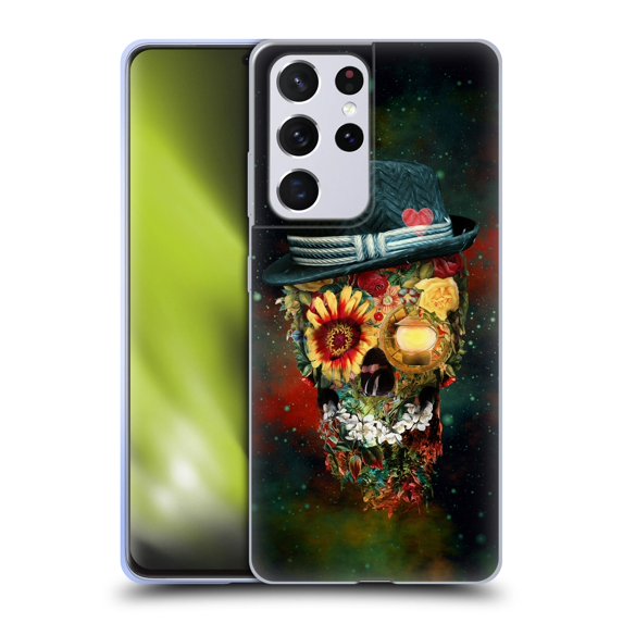 Head Case Designs Officially Licensed Riza Peker Skulls 9 Skull Lover Soft Gel Case Compatible with Samsung Galaxy S21 Ultra 5G