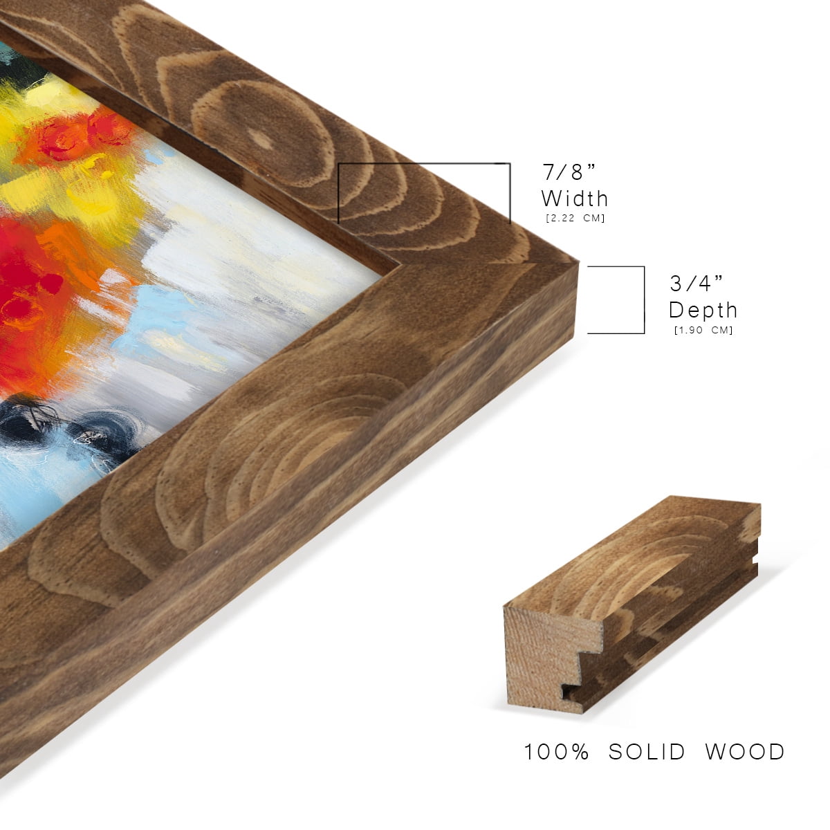 In the Loop I -Framed Print w/glass-Walnut