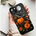 thumbnail image 5 of Halloween Pumpkin Moon Floral Stylish Phone Case for Women Men with Glitter Design Compatible with iPhone 11/12/13/14/15/16 (Pro Max/Plus), 5 of 9