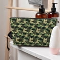 thumbnail image 5 of Picia Camouflage Dinosaur Printed Leather Travel Toiletry Bag,Cosmetic Organizer, Makeup Travel Bag, Durable Travel Pouch, Compact Toiletry Bag, Travel Accessories, 5 of 6
