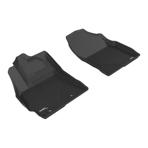 3D MAXpider Front Row Custom Fit All-Weather Floor Mat for Select Scion iM/Toyota Corolla iM Models - Kagu Rubber (Black)