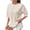 Beige, variant on MOJOGO Women's T-Shirt Stripe Raglan Elbow Sleeve Tops Loose Side Split Tees Relaxed Vacation OutShapes Sky Blue XL