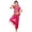 323Hot Pink632, variant on HAYIMI Child Kids Girls Sequin Round Glitter Belly Dance Clothing Set Short Sleeve Tops Skirts Performance Party Outfit Clothes Sets , Hot Pink