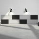 thumbnail image 1 of Cabecera de Cama Individual PLAYCON Minimalista Flotante 100 cm Ancho Gris y Negro, 1 of 8