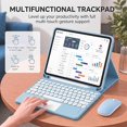 thumbnail image 6 of Keyboard Folio Case with Trackpad, S Pen Slot & Bluetooth Mouse Compatible with Galaxy Tab S8/S9/S10/S11 Ultra 14.6",Blue, 6 of 7