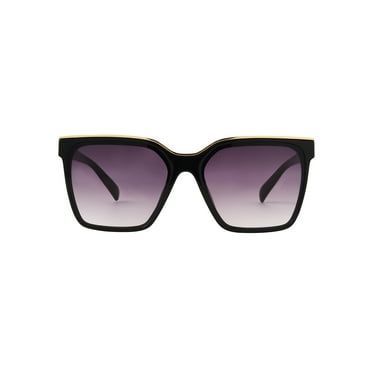 Foster Grant Women's Square Fashion Sunglasses Black
