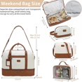 thumbnail image 3 of Bolsa de fin de semana Wogarl, 4 unidades, para mujer, con neceser y correa, 3 of 8