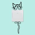 thumbnail image 2 of Yuarrent Pegatina para interruptor de pared de gato, Mural extraíble para sala de estar, papel tapiz de electrodomésticos de baño de dibujos Decoración del hogar, 2 of 5
