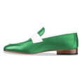 thumbnail image 2 of YDN Women Business Strap Loafers Round Closed Toe Slip On Flats Pumps Block Low Heels Office Daily Dressy Shoes Size 7.5 Green, 2 of 4