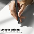 thumbnail image 3 of Czcpp-2 Pcs Stylos à Bille Noirs avec 2 Recharges de Bille Supplémentaires, Stylo à Bille Encre Noire Pointe Moyenne, Stylo Premium pour Hommes et Femmes, Stylo Professionnel de Bureau pour Travail, Rechargeables Boligrafos pour Travail Fluide, 3 of 4