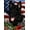 style, variant on German Shepherd Dog Breed Patriotic House Flag 28 x 40 Inches Black