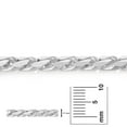 thumbnail image 3 of Men's 7.9mm Solid .925 Sterling Silver Flat Curb Chain Bracelet, 9 inches, 3 of 7