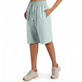 thumbnail image 4 of Icedactive-Women's Ice Silk Quick Drying Stretch Shorts, Breathable Casual Drawstring Iced Active Beeswan Shorts Light Green S, 4 of 5
