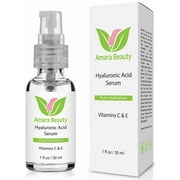 Amara Organics Hyaluronic Acid Serum for Skin with Vitamin C & E