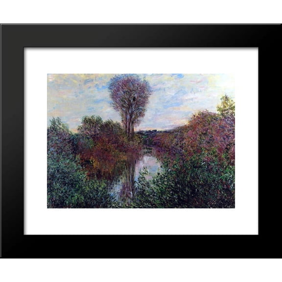 Small Branch of the Seine 20x24 Framed Art Print by Monet, Claude