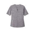 thumbnail image 3 of Port Authority Ladies Stretch Heather Open Neck Top, Graphite/White, 3X-Large, 3 of 4