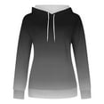 thumbnail image 2 of VANLOFE Long Sleeve Fashion Gradient Color Women's Sweater for Winter All-match Winter Hoodie for Women Daily Hoodie Young Sweater S Black, 2 of 4