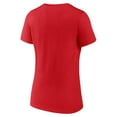 thumbnail image 3 of Women's Red St. Louis Cardinals Team Color Primary Logo V-Neck T-Shirt, 3 of 3