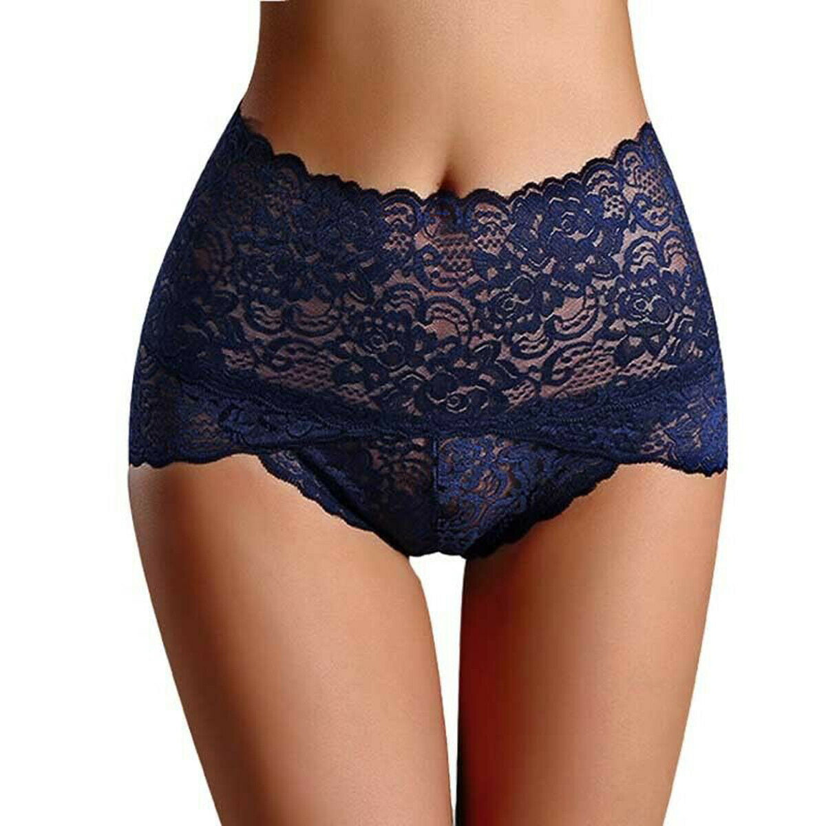Womens Underwear Lace G-string Briefs Panties High-Waist Thong Lingerie Knicker#