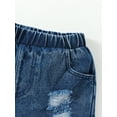 thumbnail image 5 of Wassery Toddler Baby Boy Girl Denim Shorts 1 2 3 4 5 Years Kids Stretch Ripped Raw Hem Jean Shorts Summer Shorts Casual Streetwear, 5 of 8
