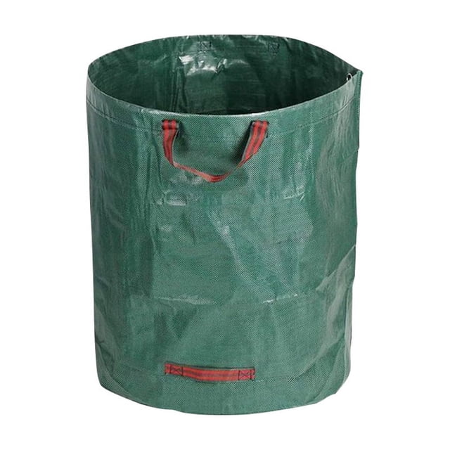 Bolsa de jardín, bolsa de almacenamiento de hojas de jardinería, bolsa de hoja caduca engrosada verde impermeable, 400l 80 * 80, paquete de 2 piezas
