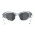 thumbnail image 4 of Oversized Sporty Wrap Color Mirror Trendy Thick Plastic Sunglasses Silver Mirror, 4 of 4