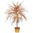 thumbnail image 2 of CMI 3' Unlit Artificial Christmas Tree Copper Holiday Crystallized Potted Glitter, 2 of 9