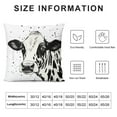 thumbnail image 5 of RUIYC Pack of  Highland Cow Fur Print Throw Pillow Covers  for Adult Women Cowboys Funny Bull Cattle Cow Print Pillow Covers Africa Wild Animal Milk Cow Print Exotic Tribal Western Cushion Covers, 5 of 5